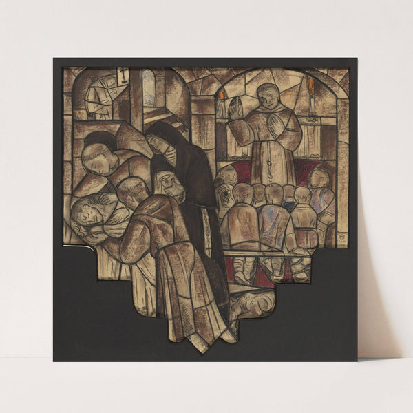 Ontwerp voor raam in het Stadhuis in Amsterdam 3 (1930) by Richard Nicolaüs Roland Holst