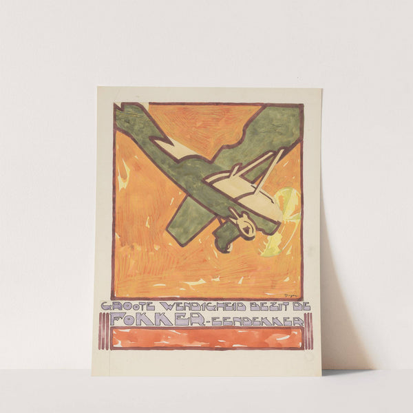 Ontwerp voor reclame voor de Fokker-Vliegtuigen' by Reijer Stolk
