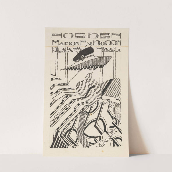 Ontwerp voor reclame voor hoeden van Antiques' by Reijer Stolk