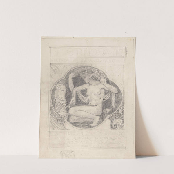 Ontwerpschets voor de omslag van De Architect by Richard Nicolaüs Roland Holst