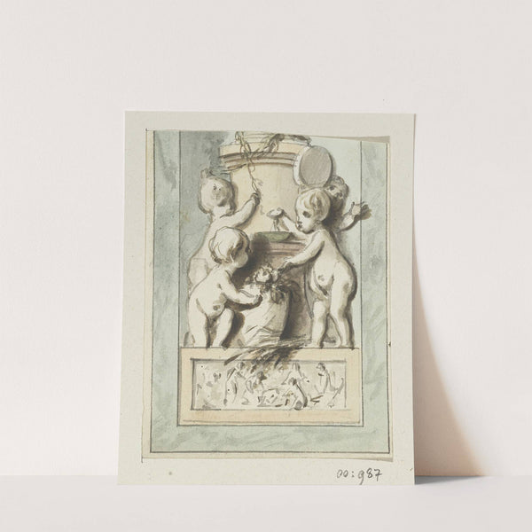 Ontwerptekening voor een kamerwand (1760 - 1819) by Jurriaan Andriessen