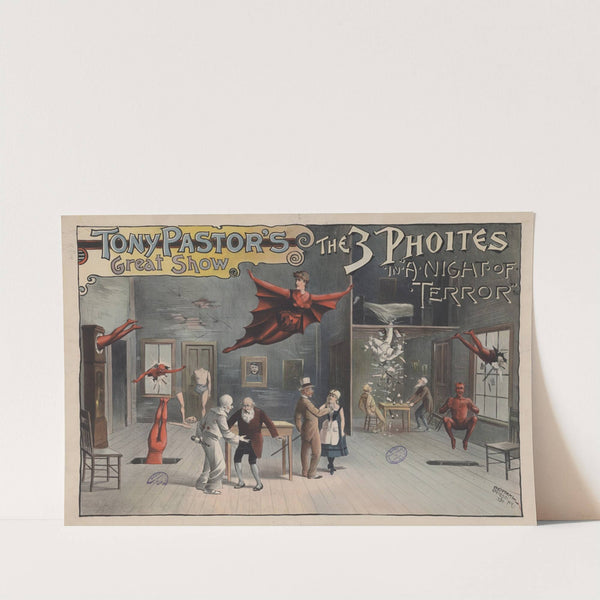 ony Pastor’s great show – The 3 Phoites in A night of terror (1895) by Central Litho