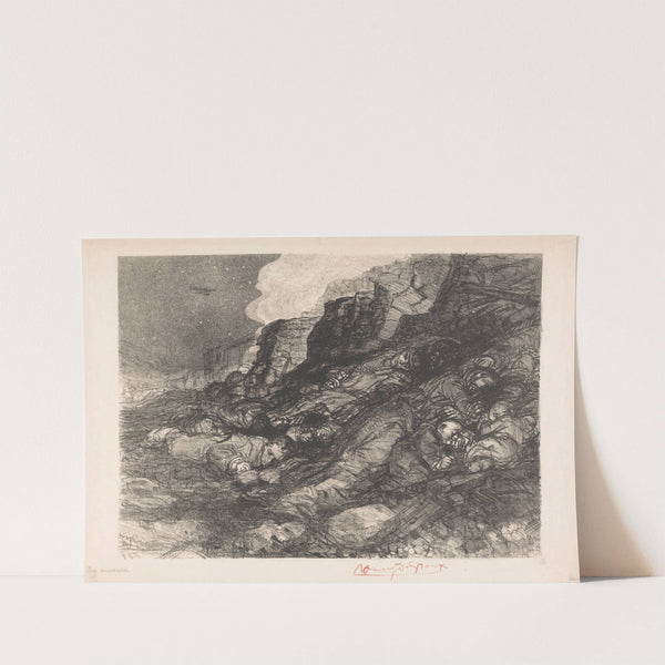 Oorlogsslachtoffers liggend op een helling by Henry de Groux