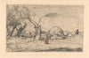 Oosters landschap met bebouwing