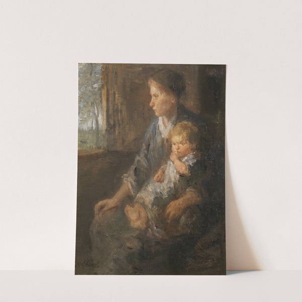 Op moeders schoot by Jozef Israëls