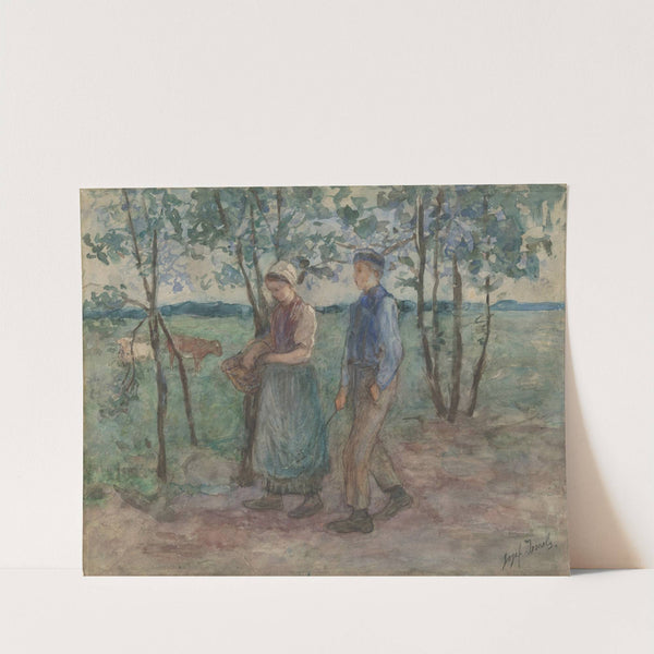 Op vrijersvoeten by Jozef Israëls