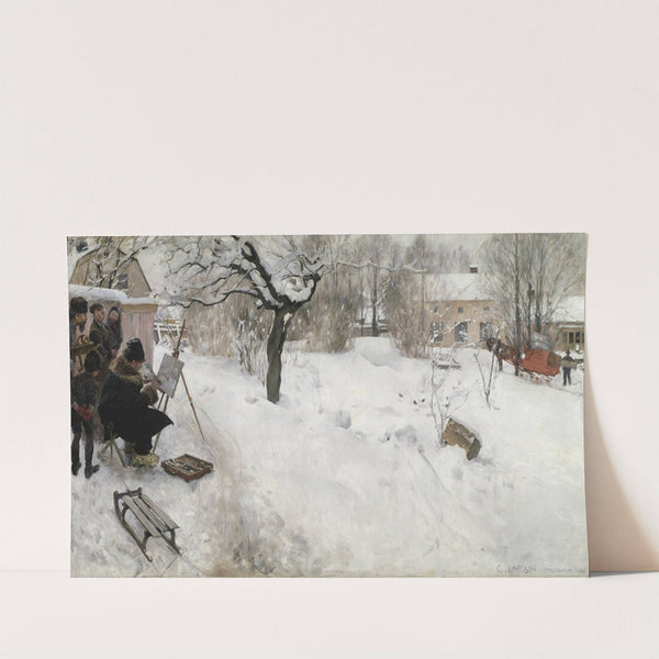 Open-Air Painter. Winter-Motif from Åsögatan 145, Stockholm (1886) by Carl Larsson