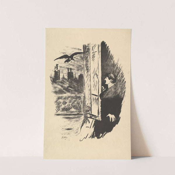 Open Here I Flung the Shutter. Illustration to The Raven by Edgar Allan Poe (1875) by Édouard Manet