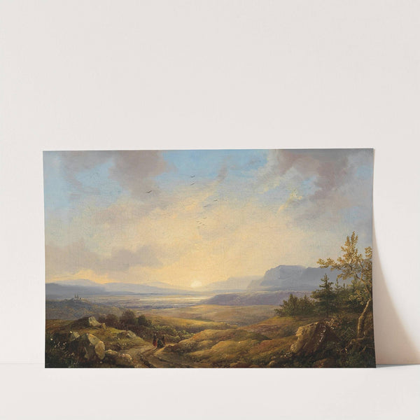 Open Landscape at Sunset by Remigius Adrianus van Haanen