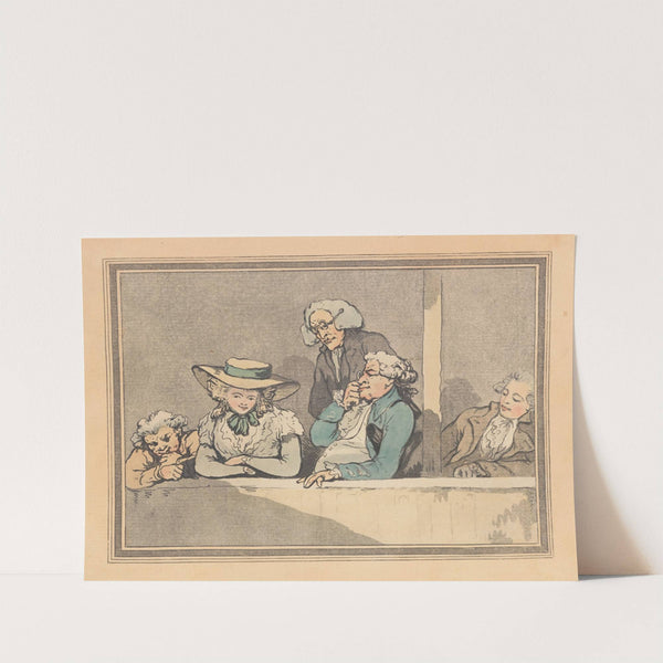 Opera box with one woman, four men (1785) by Thomas Rowlandson