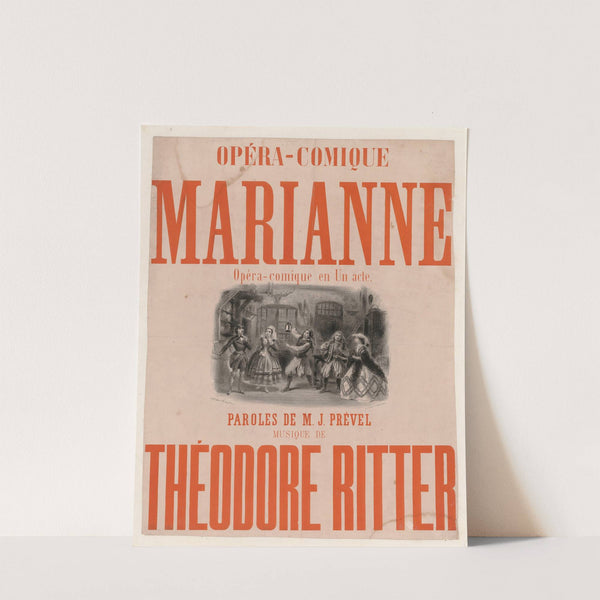 Opéra-Comique. Marianne (1861) by Victor Coindre