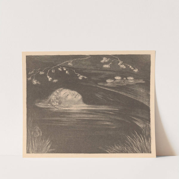 Ophelia drijvend in het water (1922) by Simon Moulijn