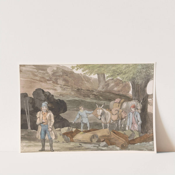 Oponthoud bij de Grotte delle Capre aan de grens bij Nemorosa en Fredda (1778) by Abraham-Louis-Rodolphe Ducros