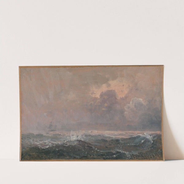 Opprørt hav (1874) by Carl Frederik Sørensen