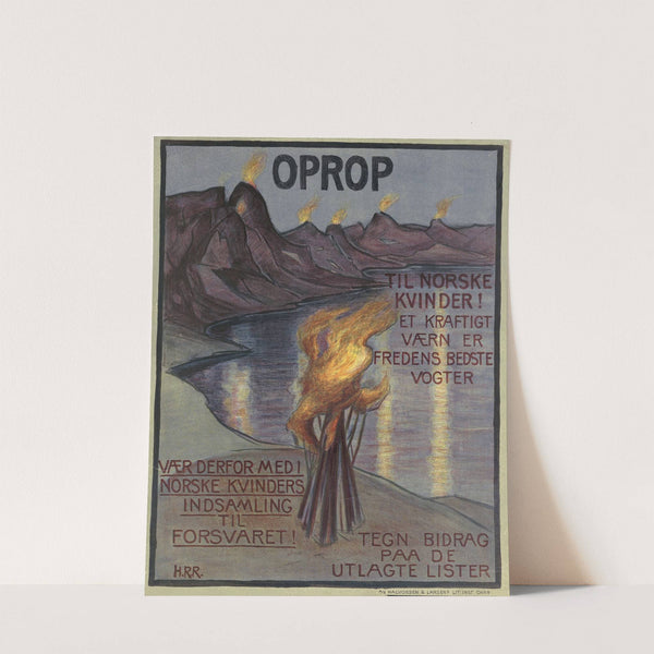 Oprop til norske kvinder! Et kraftigt værn er fredens bedste vogter (1913) by Helga Reusch