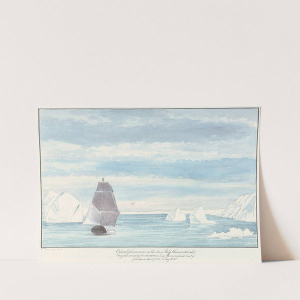 Optical Phenomenon of an Inverted Ship on the Horizon near the Coast of Jameson’s Land, Greenland by Charles Hamilton Smith