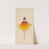Orange and yellow poncho-type costume with under-dress sketch by Will R. Barnes