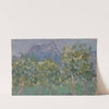 Orange Trees and Distant Mountain by Ernst Schiess