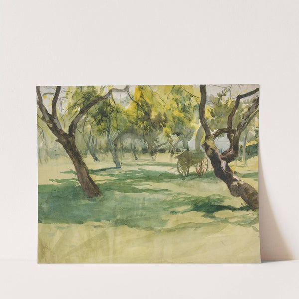 Orchard with Farm Cart by Edwin Austin Abbey