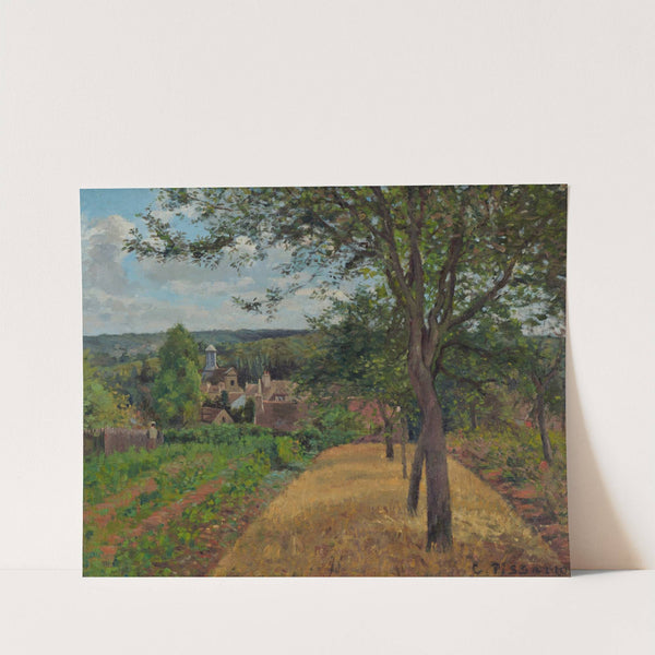 Orchards at Louveciennes (1872) by Camille Pissarro