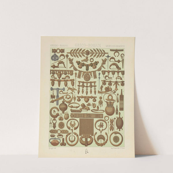 Orfèvrerie-joaillerie;parures, couronnes, colliers, pendants d’oreilles, bagues, bracelets, fibules etc (1876-1888) by Auguste Racinet