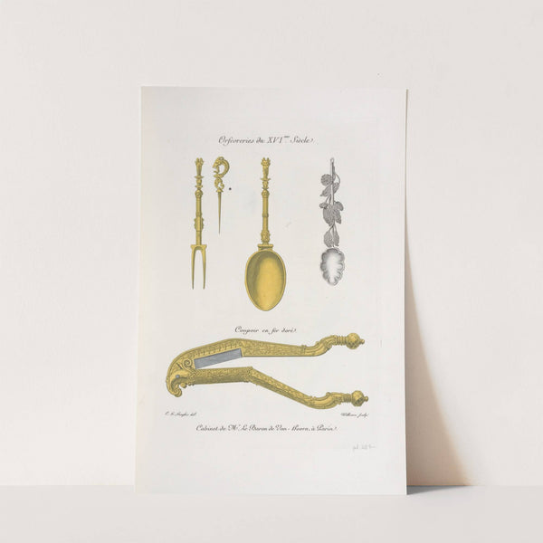 Orfevreries du XVIme. siècle. Coupoir en fer doré. by Nicolas Xavier Willemin