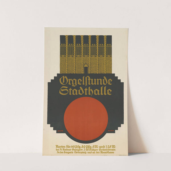 Orgelstunde Stadthalle. Hannover (1900) by Aenne Koken