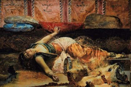 Oriental Dancer With a Tambourine