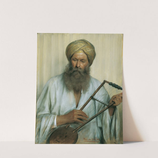 Orientale mit weißem Kaftan und gelbem Turban by Marie Müller