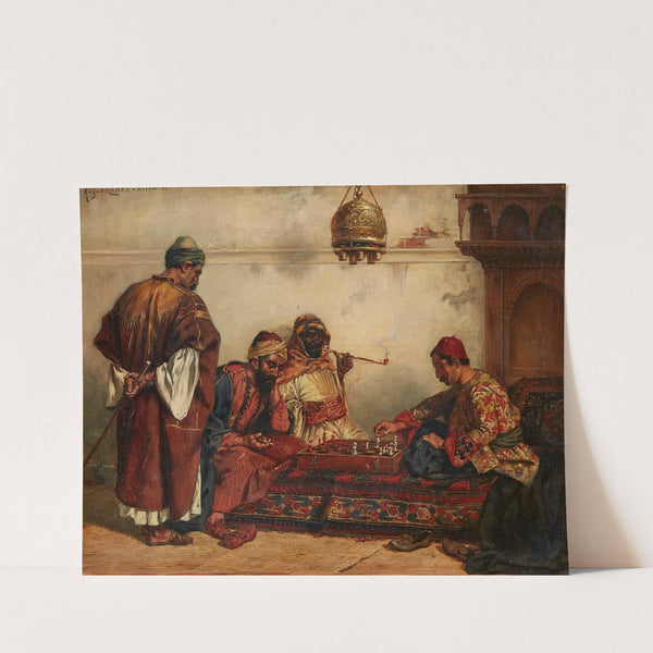 Orientalen beim Schachspiel by Albert Joseph Franke