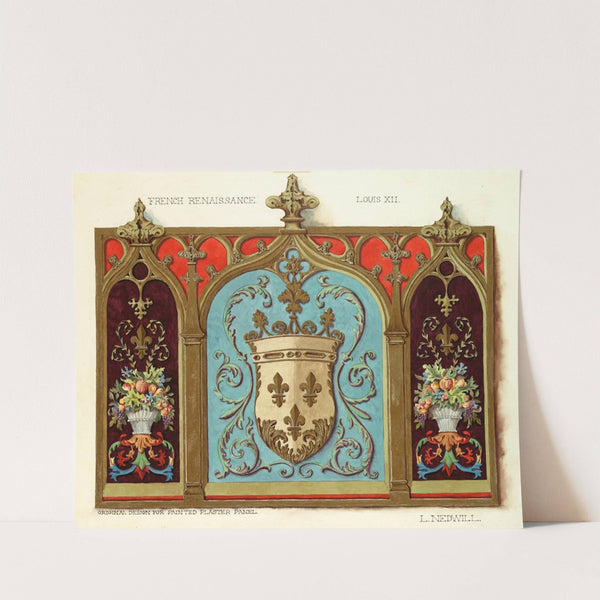 Original Design for painted plaster panel by Elizabeth A. Nedwill