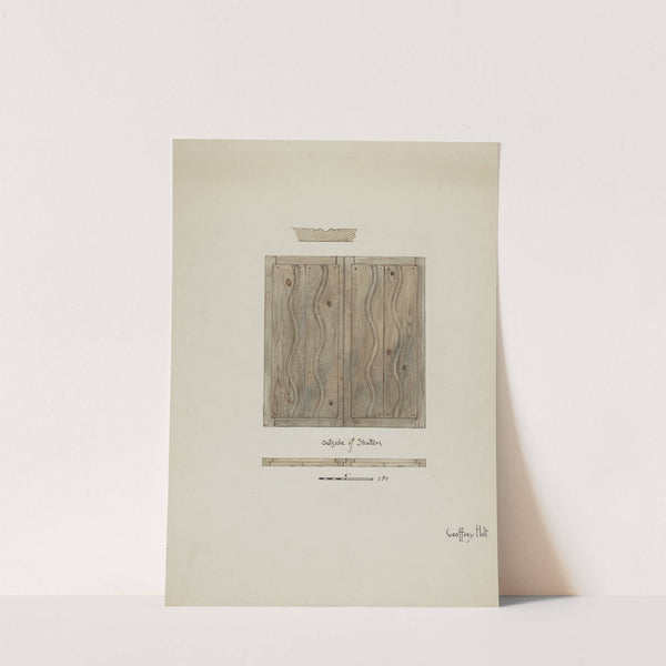 Original Wooden Shutters from Monastery by Geoffrey Holt