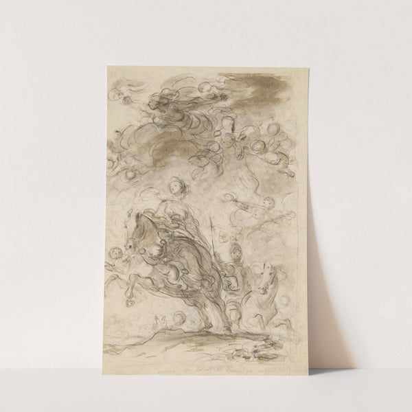 Orlando and Angelica Arrive at Charlemagne's Camp by Jean-Honoré Fragonard