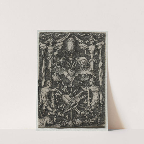 Ornament Design with a Bat in the Center (1550) by Heinrich Aldegrever
