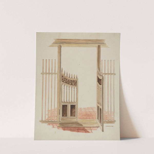 Ornamental Gate to Nave of Church by Randolph F. Miller