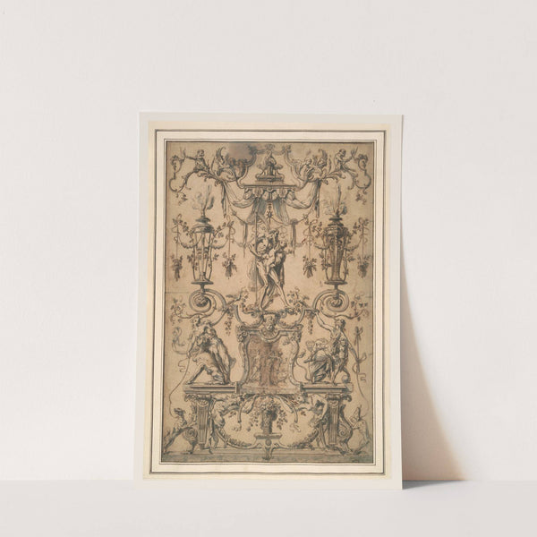 Ornamental panel with Father Time by Gilles-Marie Oppenord