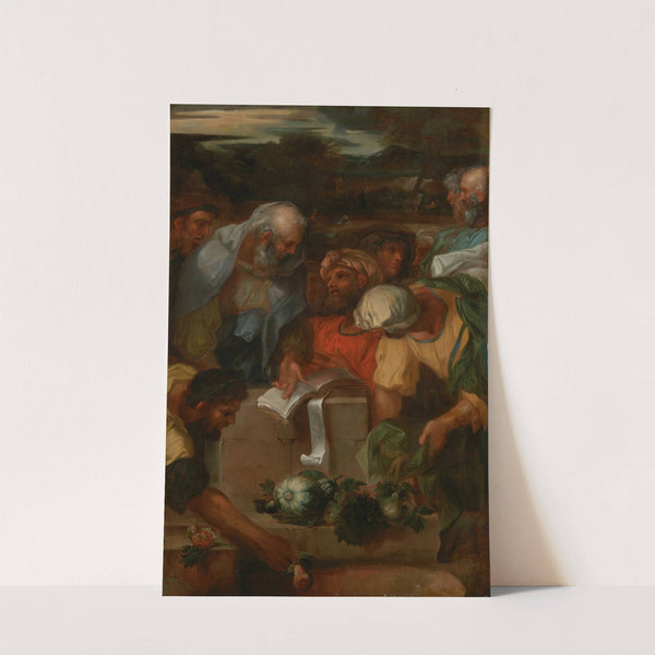 Ornamental vase supported by griffin