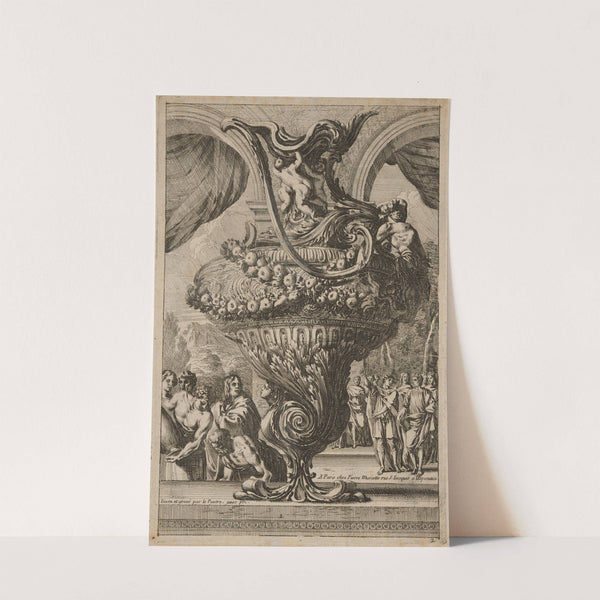 Ornamental vase with fruit garland by Jean Le Pautre