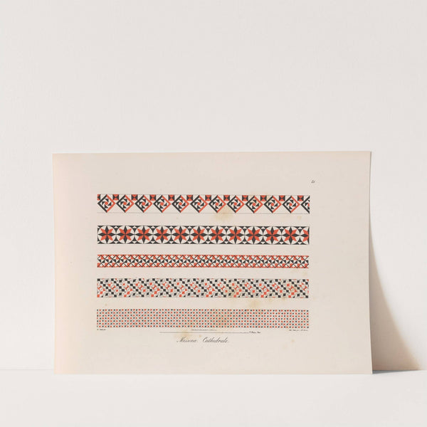 Ornamente aller klassischen Kunst-Epochen nach den Originalien in ihren eigenthümlichen Farben Pl.021 by Wilhelm Zahn