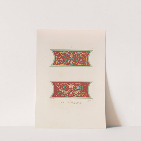 Ornamente aller klassischen Kunst-Epochen nach den Originalien in ihren eigenthümlichen Farben Pl.023 by Wilhelm Zahn