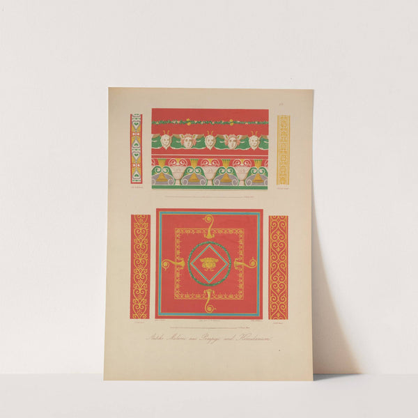 Ornamente aller klassischen Kunst-Epochen nach den Originalien in ihren eigenthümlichen Farben Pl.064 by Wilhelm Zahn