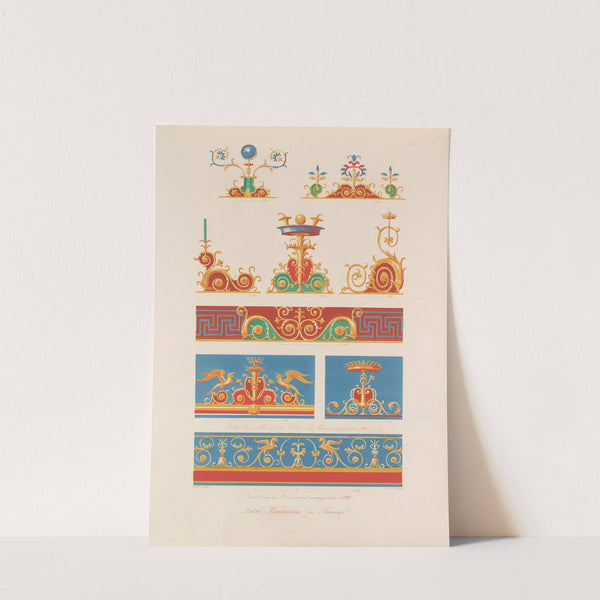 Ornamente aller klassischen Kunst-Epochen nach den Originalien in ihren eigenthümlichen Farben Pl.075 by Wilhelm Zahn
