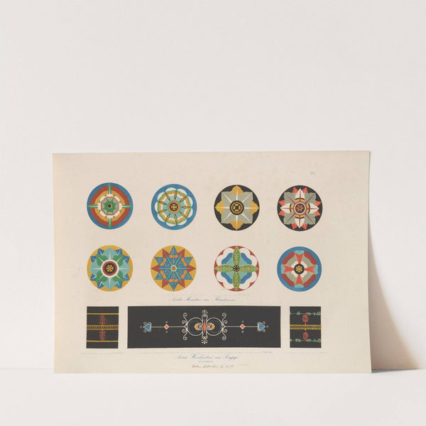 Ornamente aller klassischen Kunst-Epochen nach den Originalien in ihren eigenthümlichen Farben Pl.090 by Wilhelm Zahn