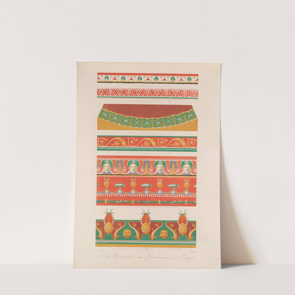 Ornamente aller klassischen Kunst-Epochen nach den Originalien in ihren eigenthümlichen Farben Pl.092 by Wilhelm Zahn