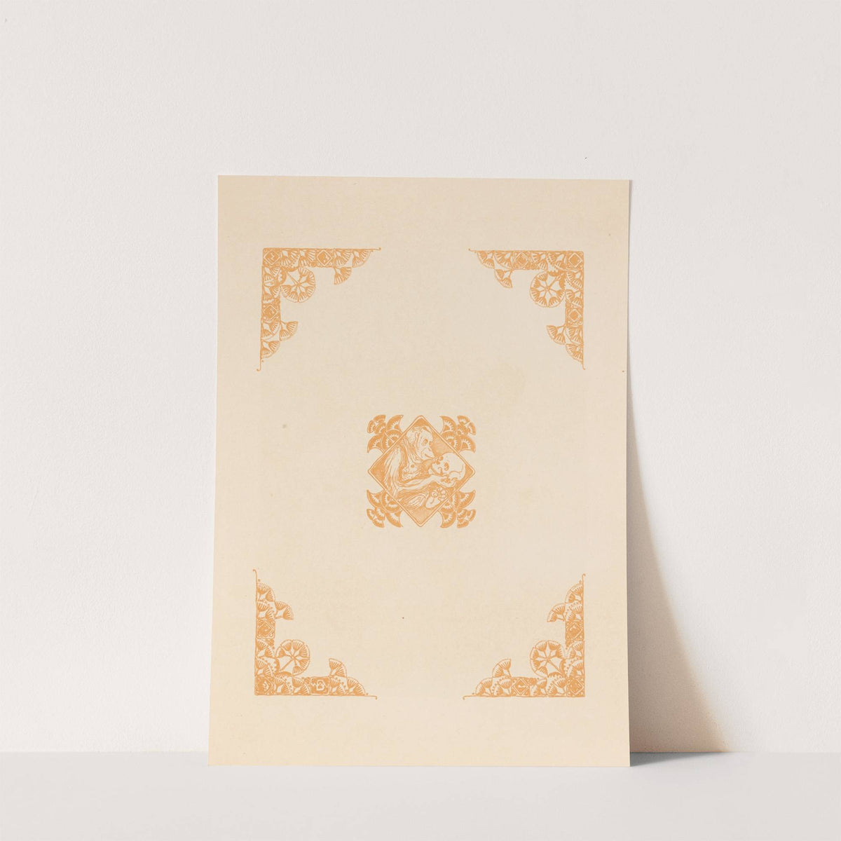 Ornamentiek en een aap met een schedel (1910) by Bernard Willem Wierink