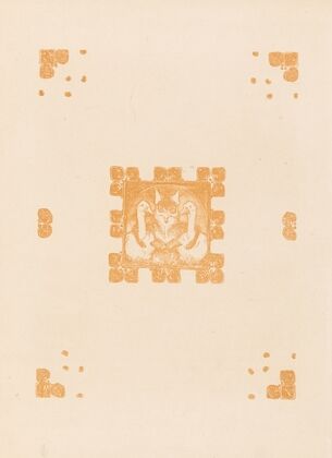 Ornamentiek en een vos met twee ganzen (1910)