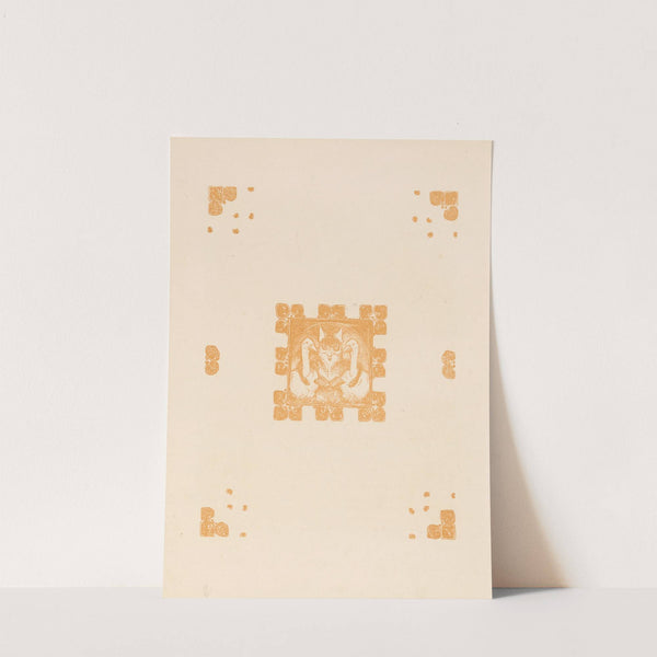 Ornamentiek en een vos met twee ganzen (1910) by Bernard Willem Wierink