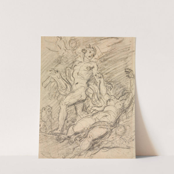 Orpheus and Eurydice (recto) by Jean-Honoré Fragonard