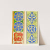 Orphreys of Copes; 1. A Star of seven points; 2. Fleur-de-lis, Monogram, and Roses; 3. Lions. by Augustus Pugin