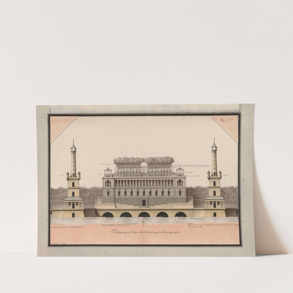 Orthographie de l’édifice côté de l’entrée, appellé, Palais Champêtre (1777-1825) by Jean Jacques Lequeu